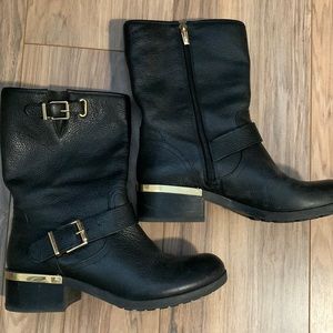 Vince Camaro leather moto boots EUC